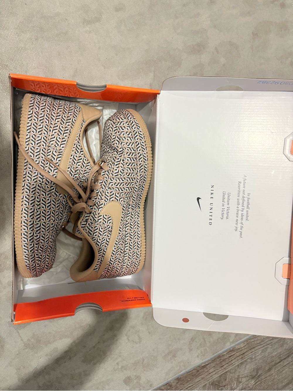 Nike Women Air Force 1 LX in Tan and Black